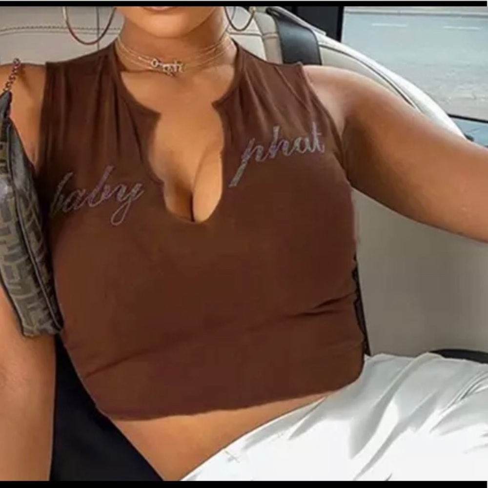 y2k baby phat tank top rhinestone